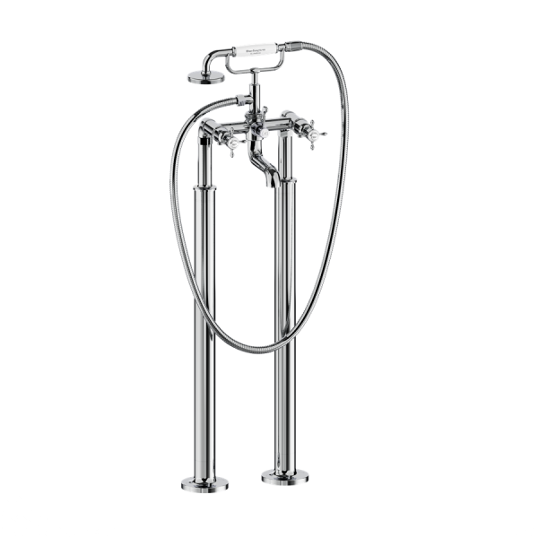 Смеситель для ванны Burlington Guild GU422DC+GU001DC+GU002FC с ручным душем, свободностоящий