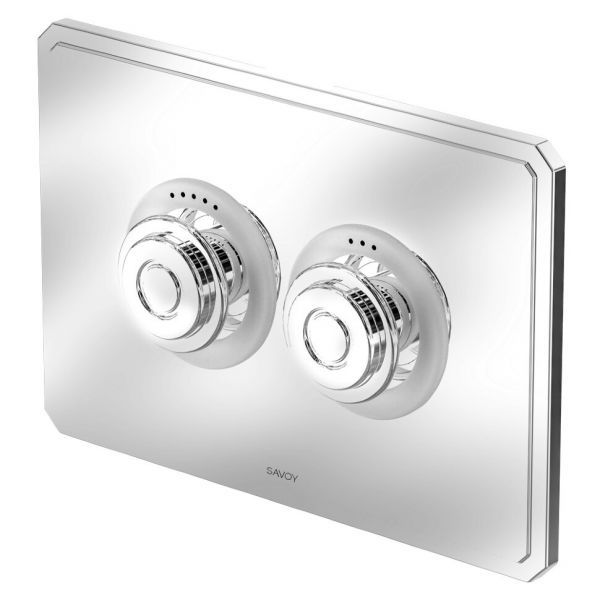 Пневматичеcкая панель смыва Burlington Savoy для инсталляции SV102, цвет хром
