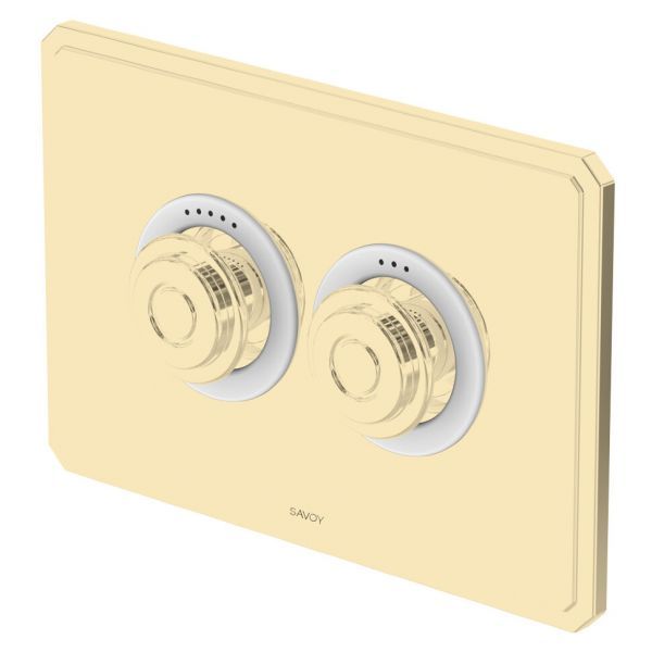 Пневматичеcкая панель смыва Burlington Savoy для инсталляции SV102, цвет золото